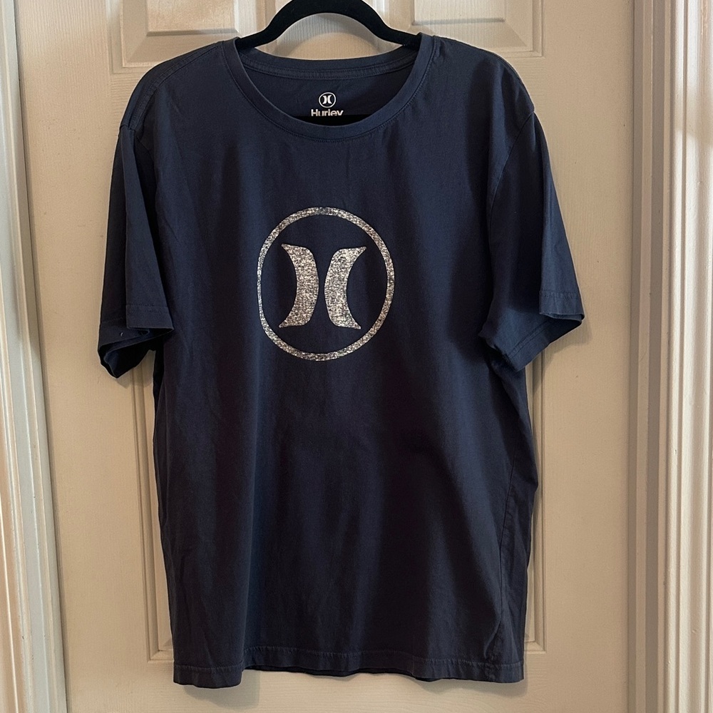 Hurley men’s navy 100% cotton graphic tee size large